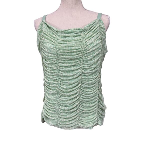 "Torrid", Mesh,Shirred,Stretch,Cami,Tank,Fairy,Gathered,Ruched,Cropped,Top - Picture 1 of 7